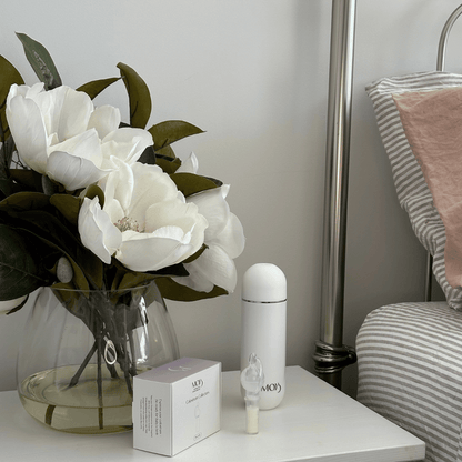 new mum essentials by bedside